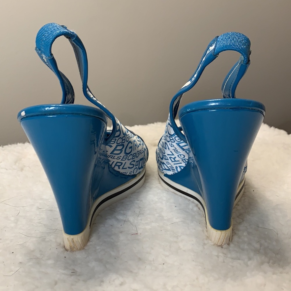 BCBG wedge slingback blue & white - Picture 3 of 8